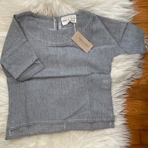 Yoli & Otis• pinstripe 100% cotton shirt- gender neutral.